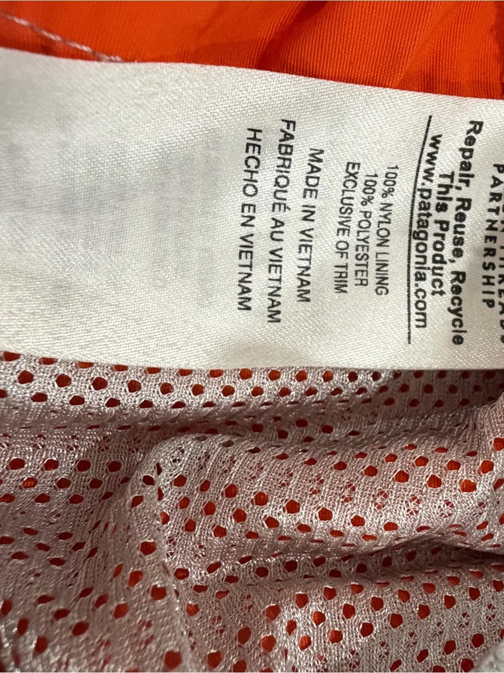 Patagonia Baggies Shorts Kids XL (14-16) Orange Swim Trunks